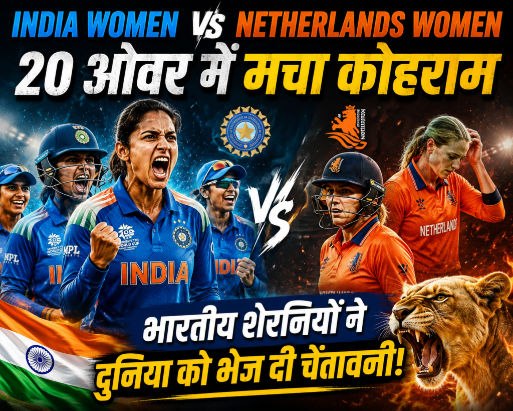 India Women vs Netherlands Women: 20 ओवर में मचा कोहराम, भारतीय शेरनियों ने दुनिया को भेज दी चेतावनी!