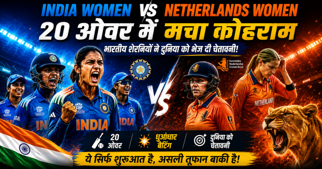 India Women vs Netherlands Women: 20 ओवर में मचा कोहराम, भारतीय शेरनियों ने दुनिया को भेज दी चेतावनी!