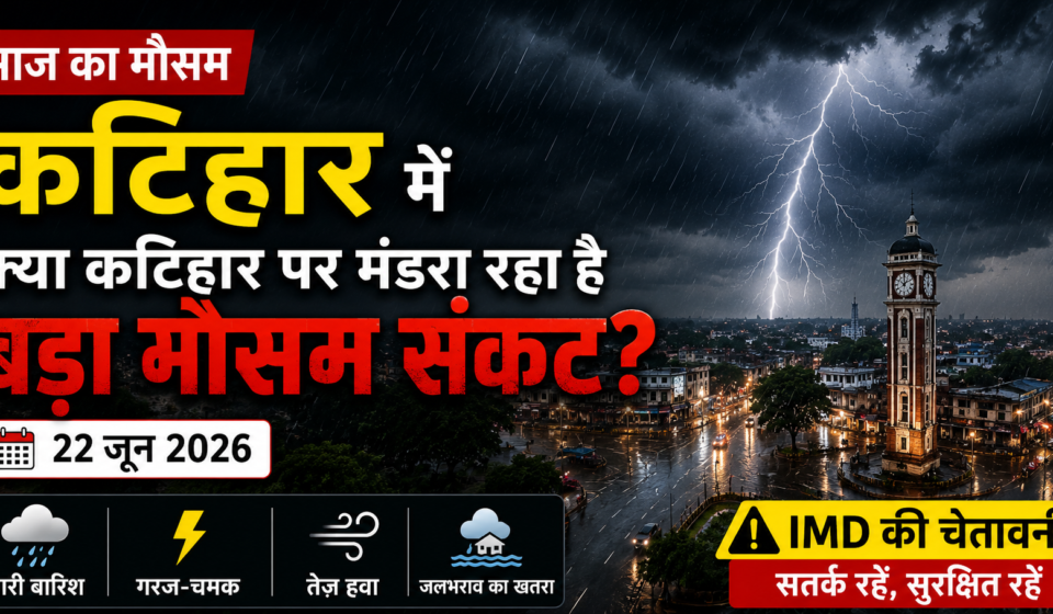 Aaj ka mosam katihar mei क्या कटिहार पर मंडरा रहा है बड़ा मौसम संकट?(22 june 2026)