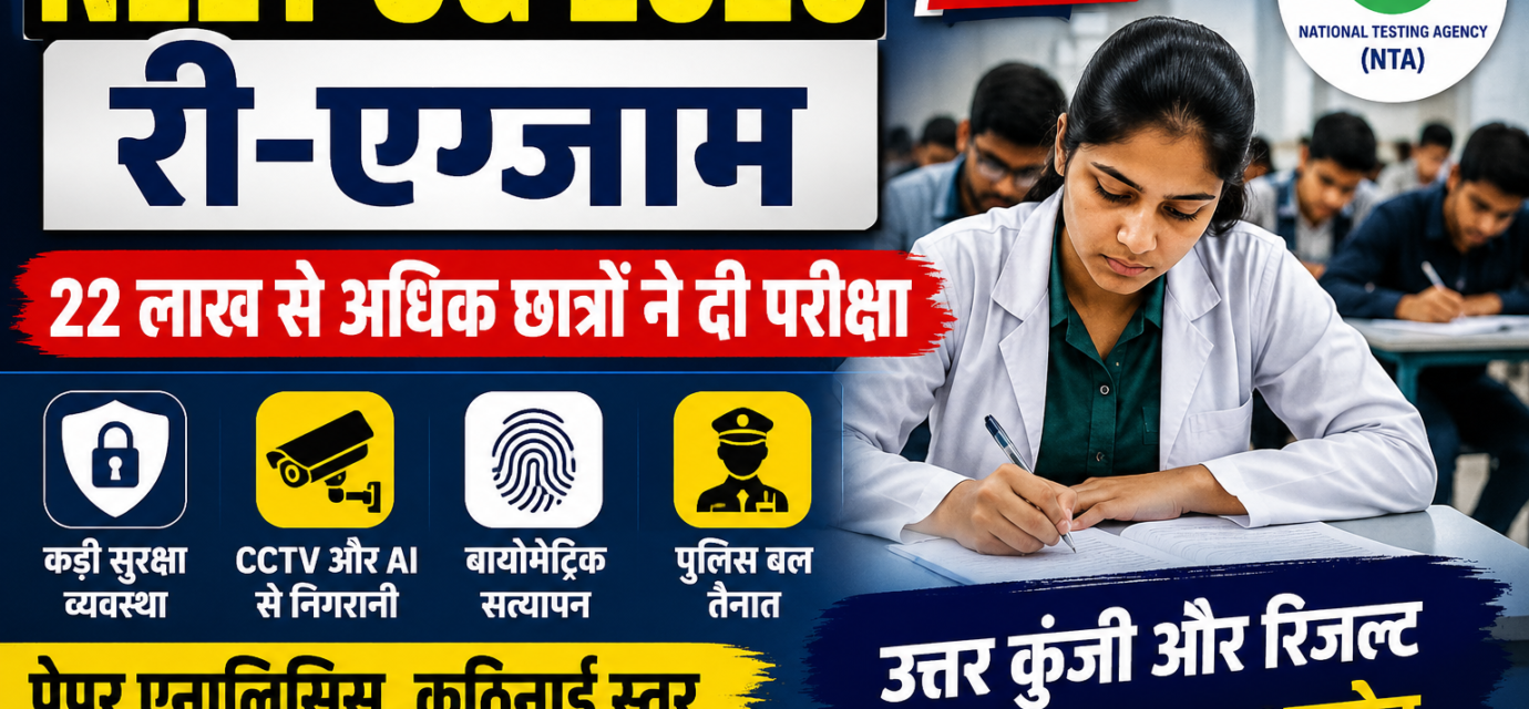 NEET UG 2026 Re-Exam: 22 लाख से अधिक छात्रों ने दी परीक्षा, कड़ी सुरक्षा के बीच हुआ आयोजन