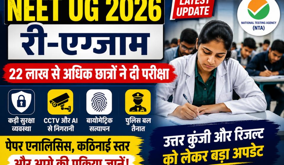 NEET UG 2026 Re-Exam: 22 लाख से अधिक छात्रों ने दी परीक्षा, कड़ी सुरक्षा के बीच हुआ आयोजन