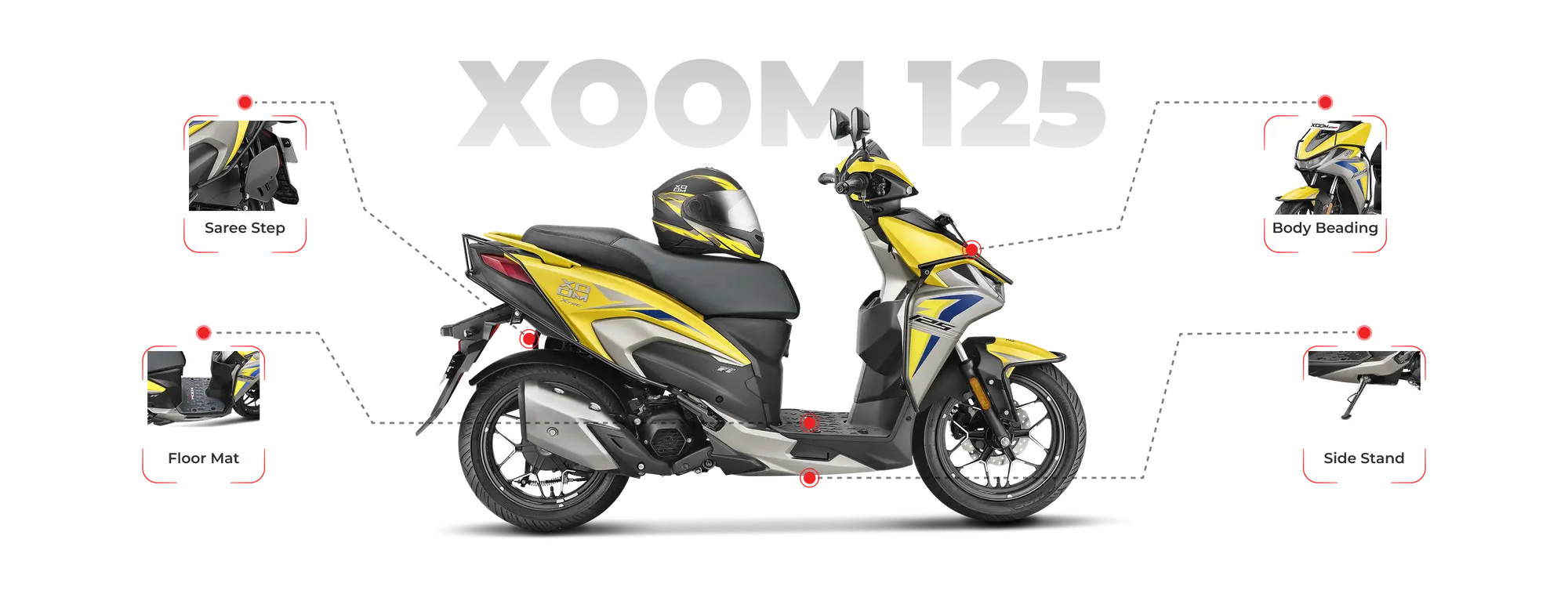 Yamaha NMax 155 or Hero Xoom 125 Adventure का डिज़ाइन देखिए